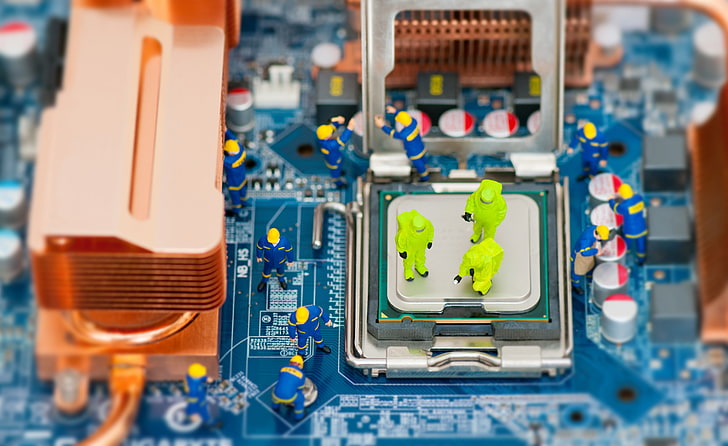 blue circuit board, chip, connection, diagnosis, blur, figures, center, hi-tech, costumes, bokeh, engineers, wallpaper., technology, processor, programmers, protective, spelnienia, maternal, Board, HD wallpaper