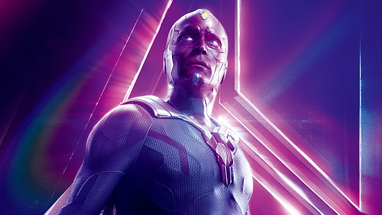 Пол Бетани като Vision във Avengers Infinity War 4K 8K, Infinity, Vision, Paul, Avengers, War, Bettany, HD тапет HD wallpaper
