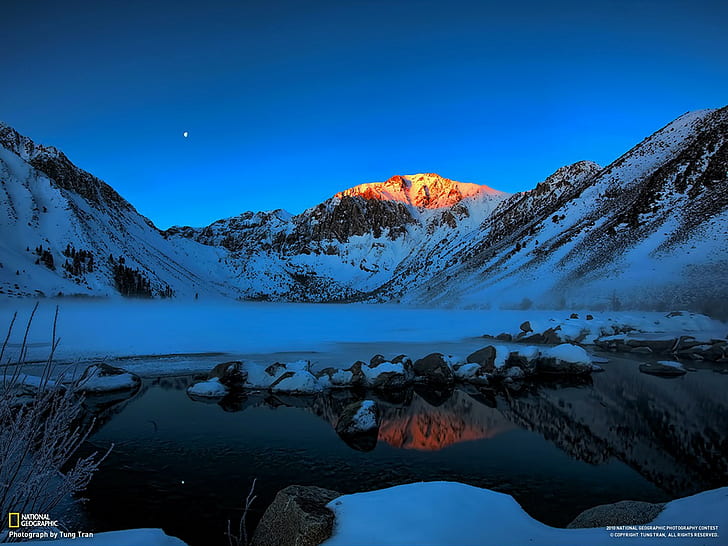 paysage, montagnes, nature, hiver, neige, Sierra Nevada, Lake Convict, Fond d'écran HD