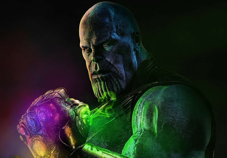 Karya Seni Thanos Dengan Batu Infinity, Wallpaper HD