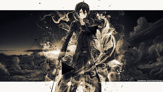 SAO Kirito wallpaper, anime, Sword Art Online, Kirigaya Kazuto, HD wallpaper HD wallpaper