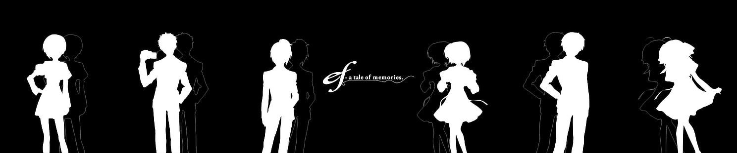 anime, ef: A Tale of Memories, Shindou Kei, Tsutsumi Kyosuke, Renji Asou, Shindou Chihiro, Miyamura Miyako, Hiro Hirono, HD wallpaper HD wallpaper