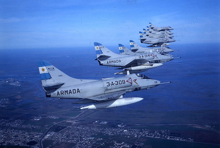 4, argentina, pejuang, angkatan laut, skyhawk, Wallpaper HD