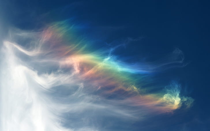 espectro, nuvens, arco íris, céu, cor, HD papel de parede