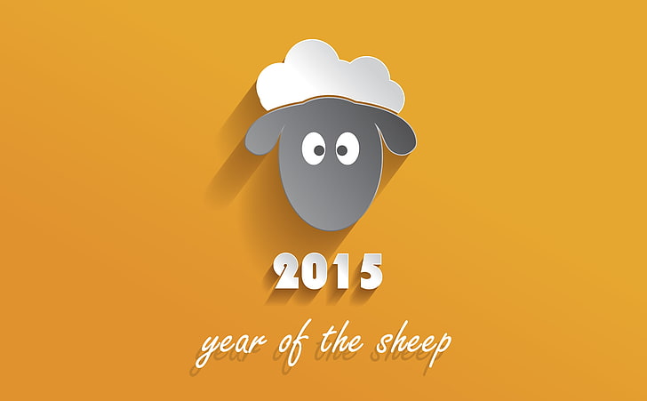 2015 année des moutons, 2015 année du papier peint de moutons, vacances, Noël, jaune, fleurs, chanceux, chèvre, chinois, moutons, naissance, année, zodiaque, Fond d'écran HD