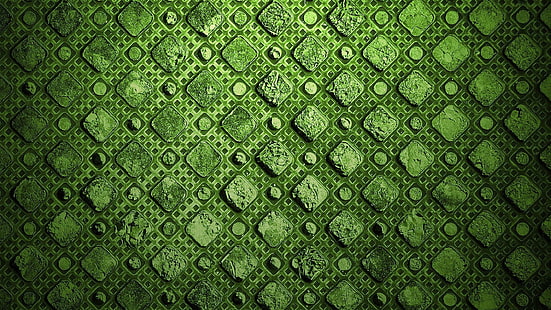 미니멀리즘, 추상, 질감, 패턴, 광장, 녹색, 점, HD 배경 화면 HD wallpaper
