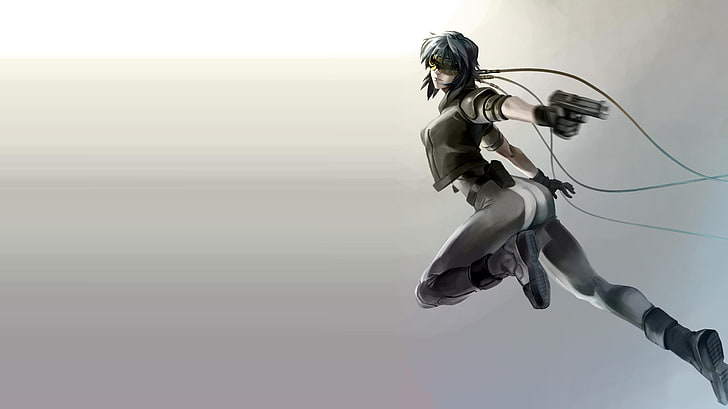 graue und schwarze Roboter-Actionfigur, Ghost in the Shell: ARISE, Ghost in the Shell, Kusanagi Motoko, HD-Hintergrundbild