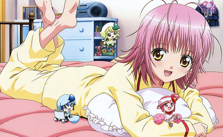 Shugo Chara, personaje de anime de niña de cabello rosado, Artístico, Anime, Shugo, Chara, Fondo de pantalla HD