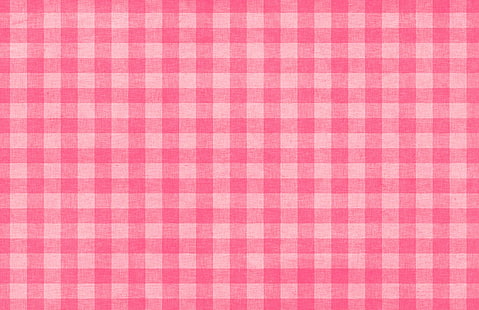 pink gingham wallpaper, pink, texture, white, tablecloth, in the box, HD wallpaper HD wallpaper