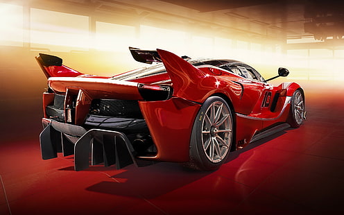 Ferrari, car, vehicle, Ferrari FXX-K, red, HD wallpaper HD wallpaper