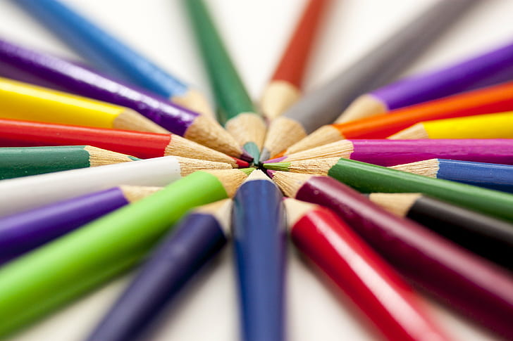 assorted colored pen, Converging, crayons, colored, pen, Peterborough, UK, Valentine, Manic, pencil, multi Colored, colors, crayon, red, close-up, yellow, blue, creativity, group of Objects, education, backgrounds, HD wallpaper