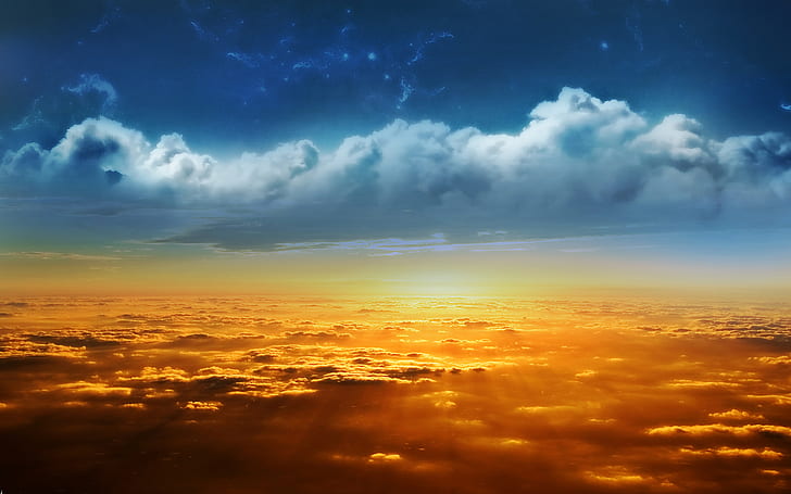 على الغيوم ، غيوم، خلفية HD