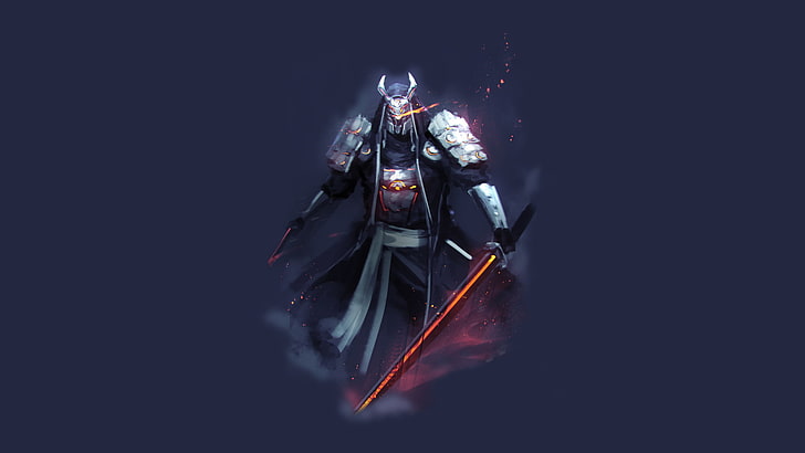 prajurit, cyborg, samurai, Wallpaper HD