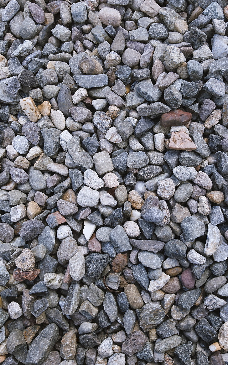 gray and black stone lot, stones, macro, closeup, nature, rocks, phone, HD wallpaper