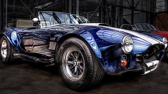 Veicoli, Cobra AC, auto blu, auto, HDR, auto sportiva, veicolo, Sfondo HD HD wallpaper
