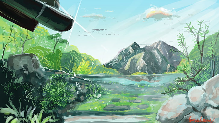 País da Grama Anime-original-mountain-nature-wallpaper-preview