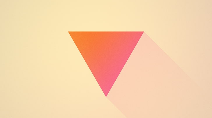 Red Triangle, Artistic, Abstract, edothekid, clean, red, orange, triangle, modern, HD wallpaper