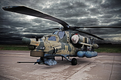 구름, 헬리콥터, 육군, 러시아, 항공, BBC, Mi-28N, 스포일러, 나이트 헌터, 러시아 공군, Mi-28, 마일, Mi 28, 공격 헬리콥터, 블레이드, Mi28n, Ми28, HD 배경 화면 HD wallpaper