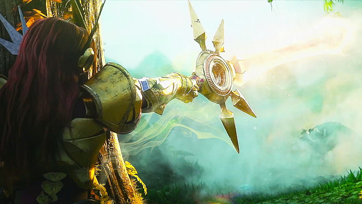 rothaarige Spielfigur Tapete, League of Legends, Videospiele, Leona (League of Legends), HD-Hintergrundbild