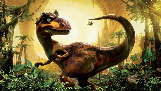 Istiden, istiden: dinosauriernas gryning, dinosaurie, djungel, vegetation, HD tapet HD wallpaper