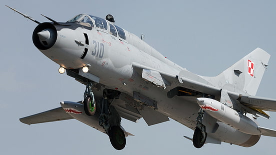 การเพิ่มขึ้น, เครื่องบินขับไล่ทิ้งระเบิด, แชสซี, Su-22, Sukhoi Su-22M4, กองทัพอากาศโปแลนด์, Su-22M4, PTB, วอลล์เปเปอร์ HD HD wallpaper