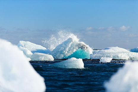 gletscher, vatnajokull, island, eis, schnee, HD-Hintergrundbild HD wallpaper
