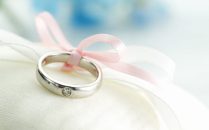 Close-up anel de casamento, casamento, anel, HD papel de parede