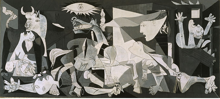 Pablo Picasso, Guernica, kubisme, seni klasik, Wallpaper HD