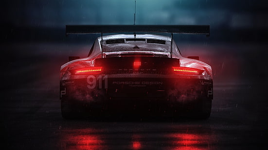 Otomatis, Porsche, Rain, Porsche 911, Rendering, 3DS Max, Wallpaper HD HD wallpaper
