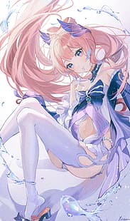 Genshin Impact, Sangonomiya Kokomi (Genshin Impact), anime, anime girls, artwork, video game girls, HD tapet HD wallpaper