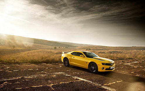 Chevrolet Camaro coupé jaune, voiture, Chevrolet Camaro, Fond d'écran HD HD wallpaper