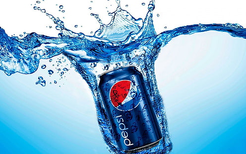 woda, tryskać, Bank, napój, Cola, napoje gazowane, Pepsi, Pepsi-Cola, Tapety HD HD wallpaper