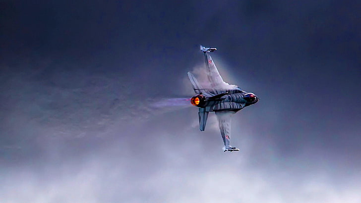f 16, f16, fighting falcon, aircraft, fly, falcon, military, HD wallpaper