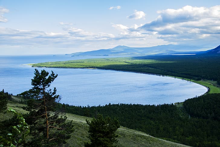 лято, природа, Байкал, HD тапет