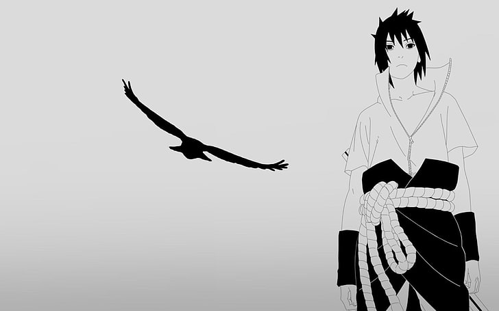 Uchiha Sasuke, Naruto Shippuuden, anime, Wallpaper HD