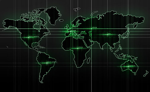World Map Green, wallpaper peta dunia, Travel, Maps, Green, World, Wallpaper HD HD wallpaper