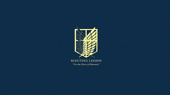 Ilustrasi logo Scouting Legion, Shingeki no Kyojin, anime, kutipan, Wallpaper HD HD wallpaper