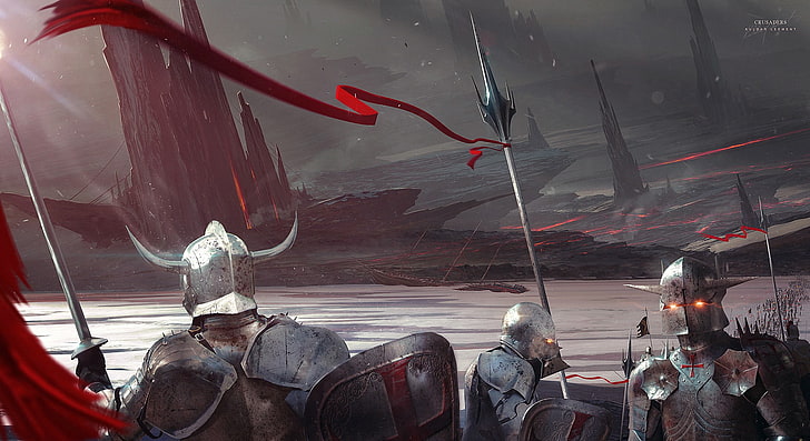 knight illustration, Kuldar Leement, fantasy art, HD wallpaper