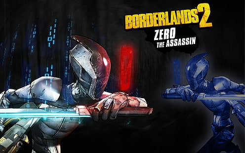 Borderlands 2, Borderlands 2, FPS, RPG, Unreal Engine 3, Logiciel de boîte de vitesse, Jeux 2K, Zero, Assassin, Fond d'écran HD HD wallpaper