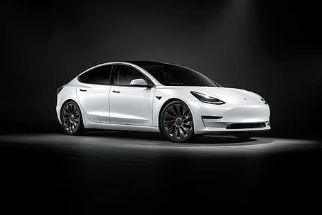  Tesla Model 3, Tesla, electric car, car, HD wallpaper HD wallpaper