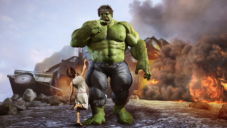 The Incredible Hulk Hulk HD, cartoon / comic, the, hulk, เหลือเชื่อ, วอลล์เปเปอร์ HD