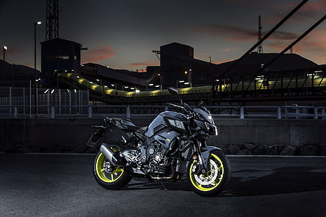 Yamaha, Yamaha MT-10, Motorrad, Nacht, Fahrzeug, HD-Hintergrundbild HD wallpaper