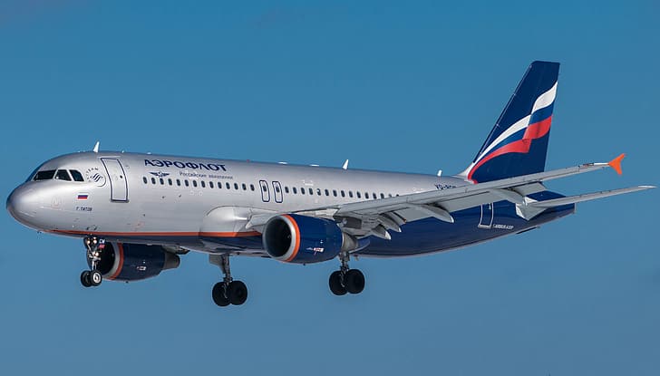 Airbus, Aeroflot, A320, HD wallpaper