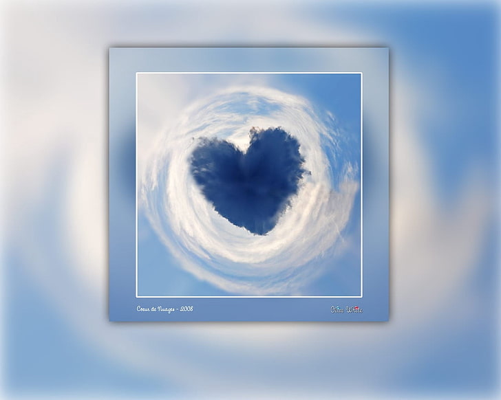 ilustrasi hati biru, jantung, kartu, biru, pola, putih, Wallpaper HD