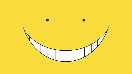 емотикони с жълта усмивка, Аниме, Училище за убийства, Коро-сенсей, HD тапет HD wallpaper