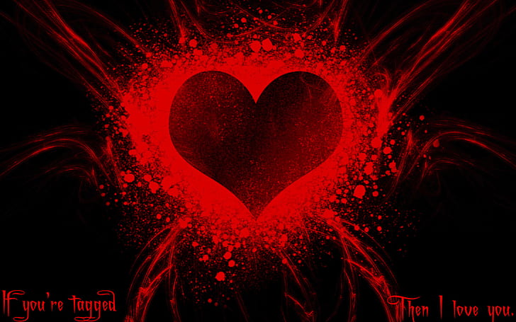 Tagged Heart Love Hd Wallpaper, HD wallpaper
