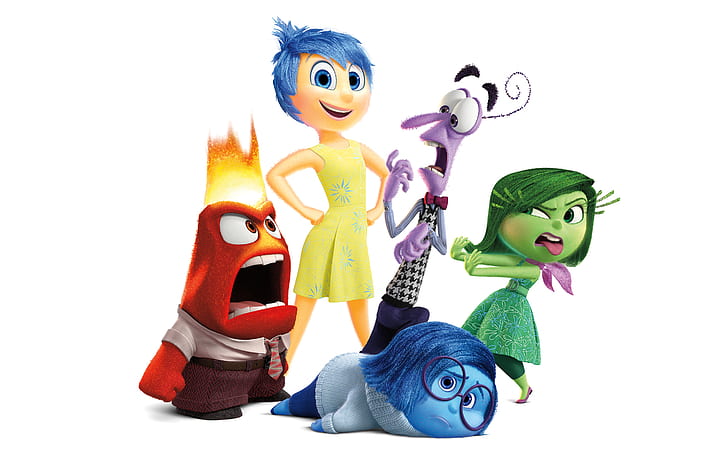 Inside Out, Joy, Sadness, Fear, Anger, Disgust, inside out, joy, sadness, fear, anger, disgust, HD wallpaper