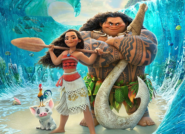 Movie, Moana, Maui (Moana), Moana (Movie), Moana Waialiki, HD wallpaper