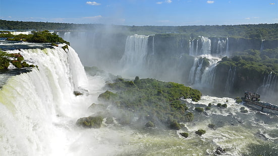 block waterfalls, Iguazu Falls, HD wallpaper HD wallpaper