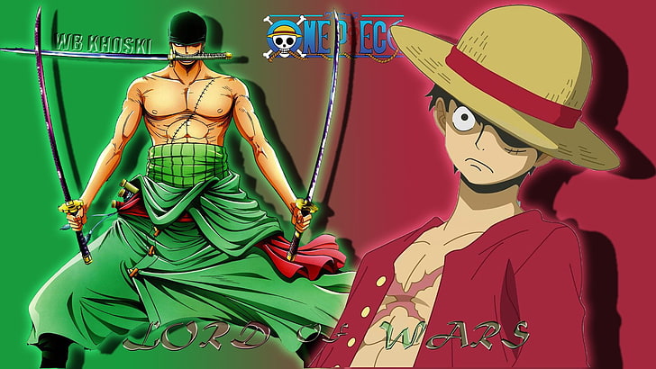 Monkey D. Luffy dan Roronoa Zorro, Anime, One Piece, Monkey D. Luffy, Zoro Roronoa, Wallpaper HD